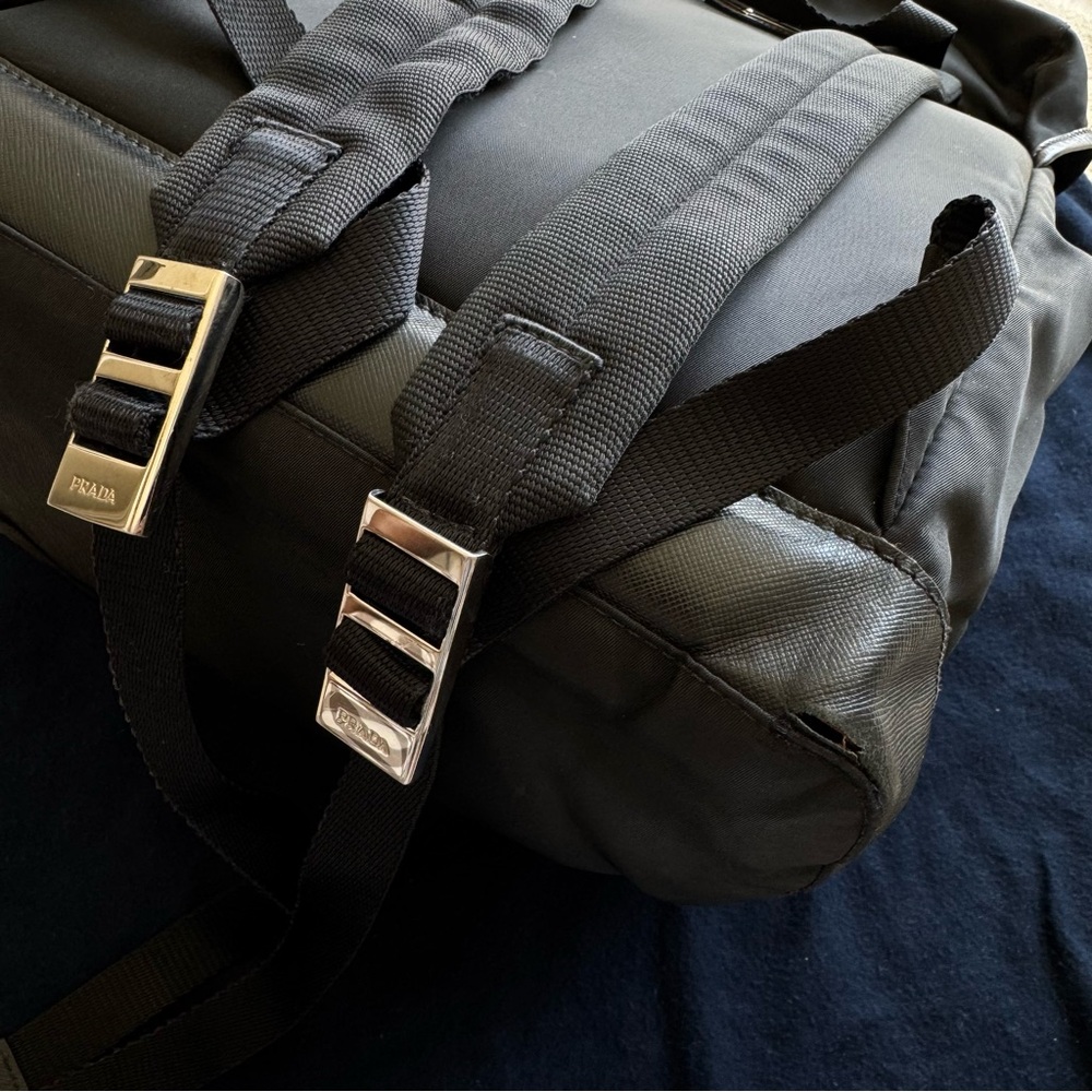 Prada Tessuto Nylon Saffiano Vela Backpack – Black - Picture 6 of 8